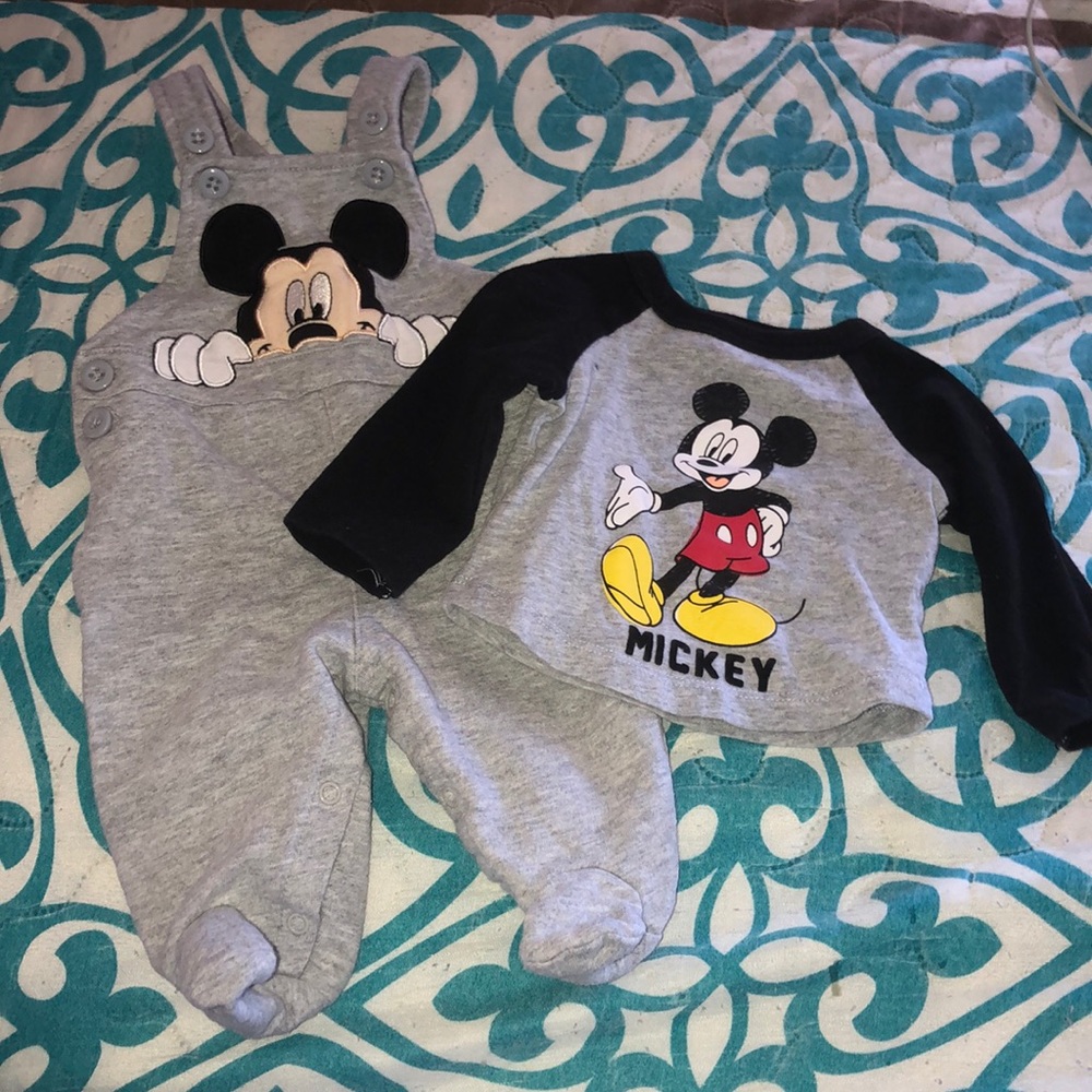 A one piece and T-shirt of Mickey Mouse